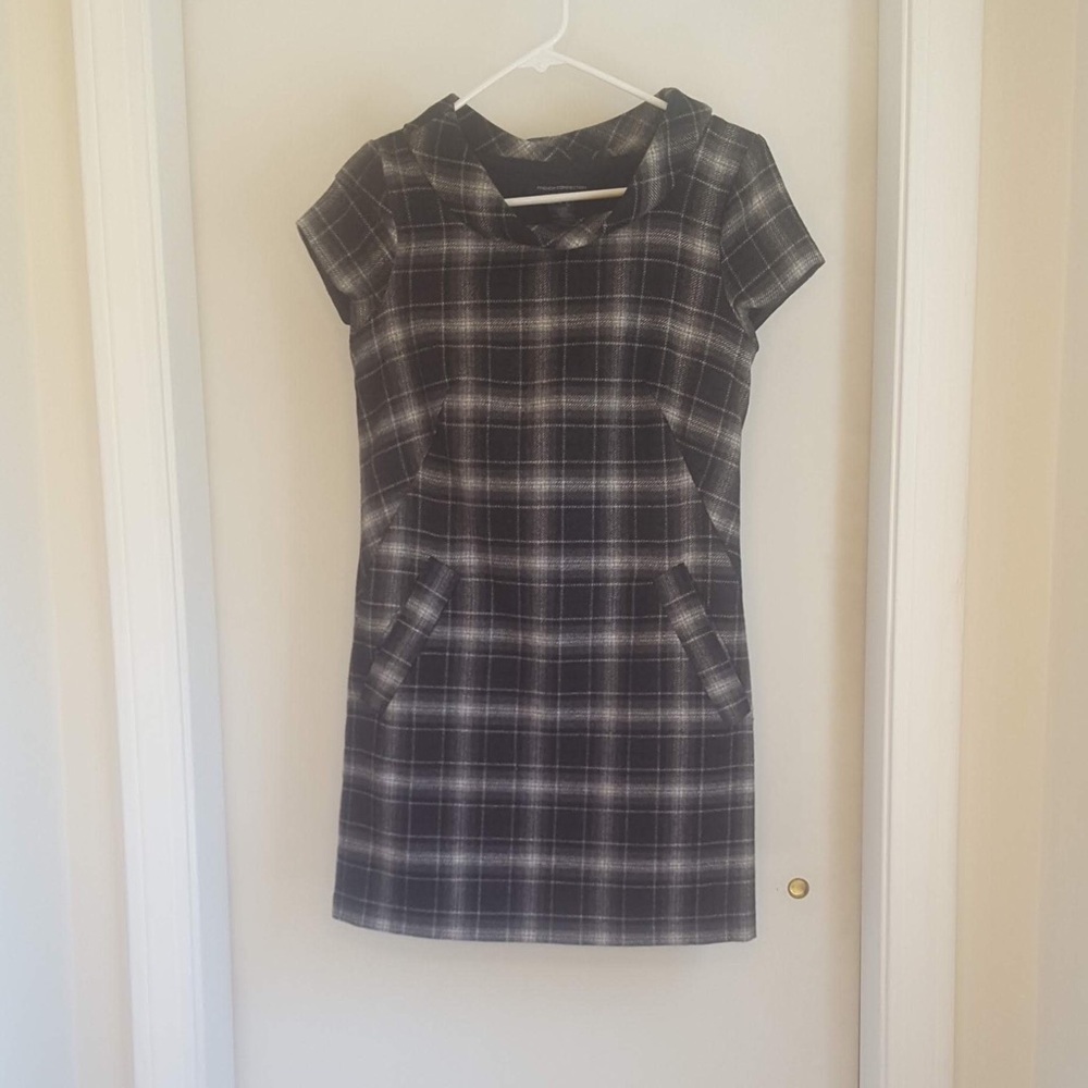 French Connection Grey Plaid Dress